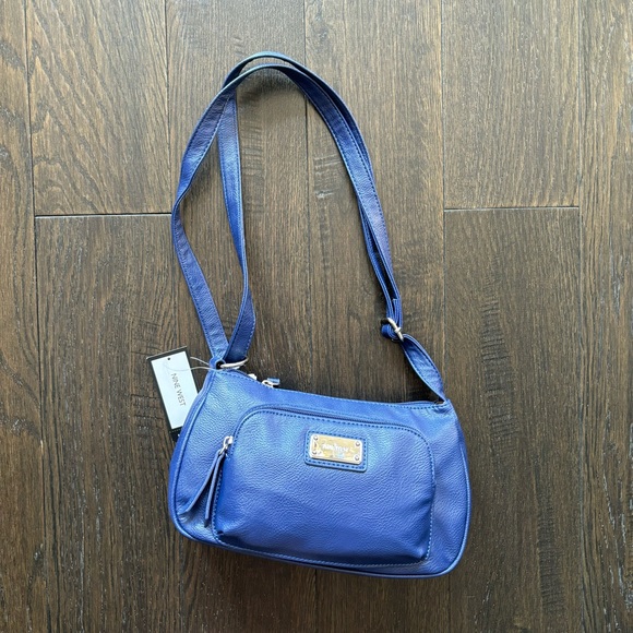 NWT Nine West Blue Everyday Crossbody Shoulder Purse - Picture 10 of 16
